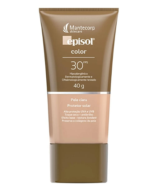 Protetor Solar Facial Episol Color FPS30 Pele Clara 40g