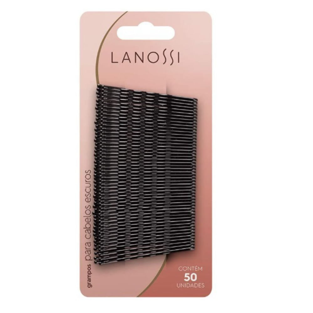 Grampo Para Cabelos Escuros N5 Com 50 Unidades Lanossi Ls2518