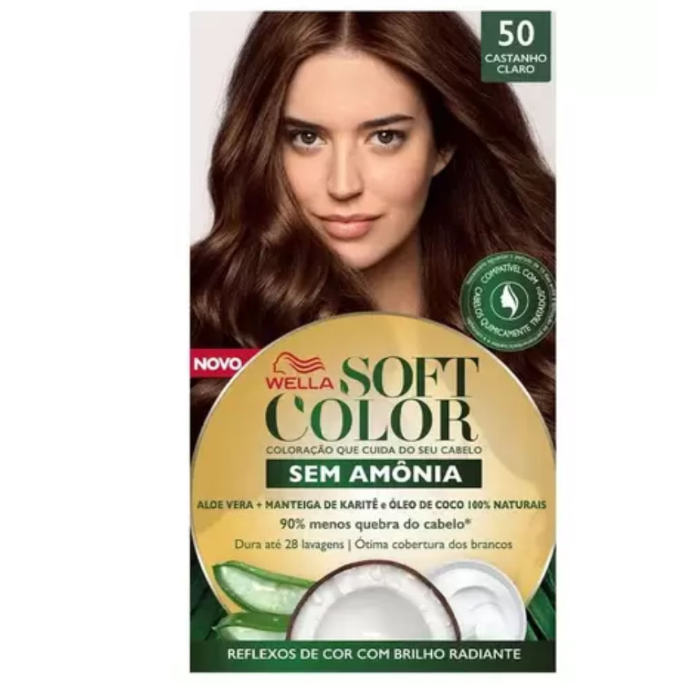 Tinta de Cabelo Soft Color Cor:50 Castanho Claro