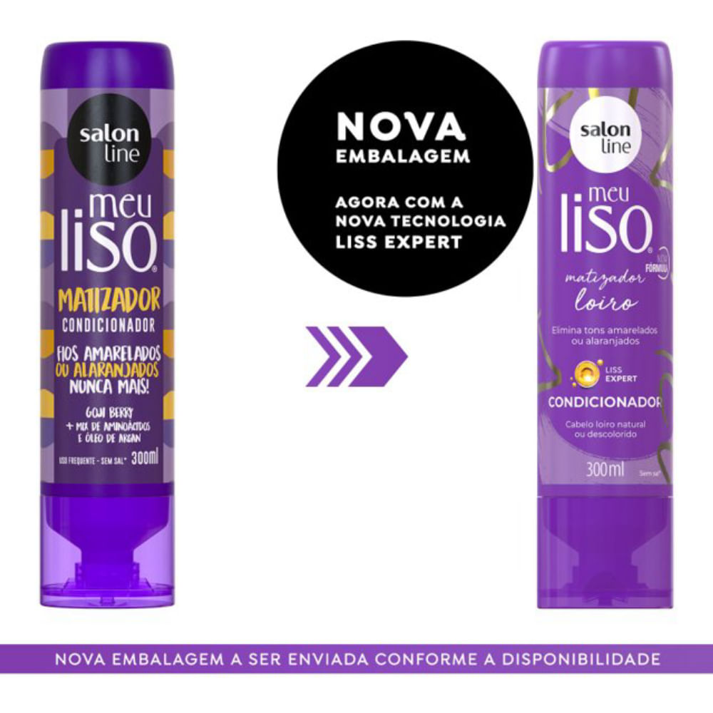 Salon Line Condicionador Meu Liso Matizador Loiro 300ml