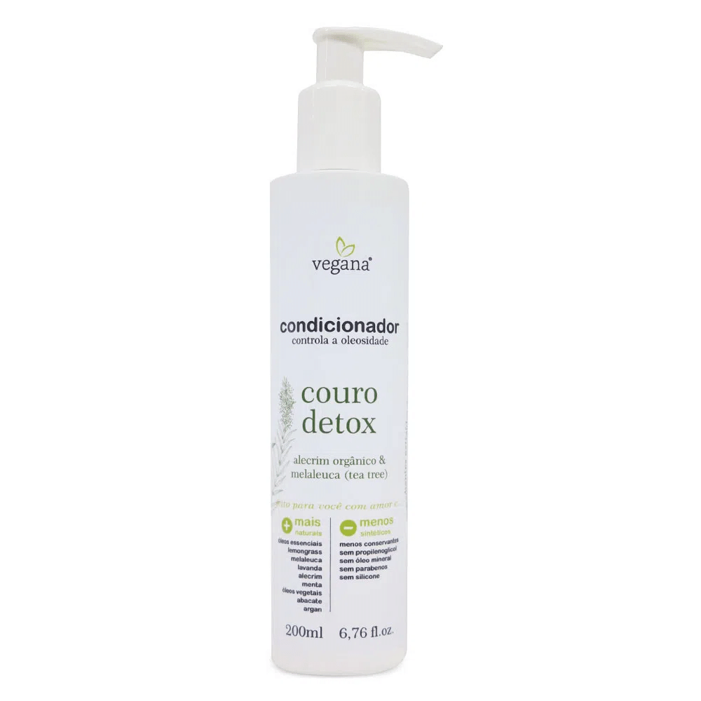 Vegana Condicionador Couro Detox Tea Tree 200ml