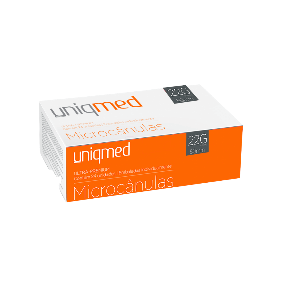 Uniqmed Microcânula 22G 0,70x50mm com 24un