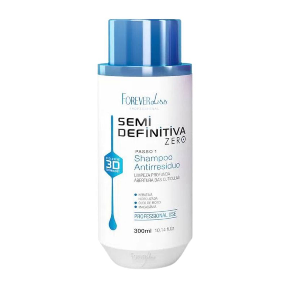 Shampoo Anti Resíduo Semi Definitivo 3D Forever Liss 300ml