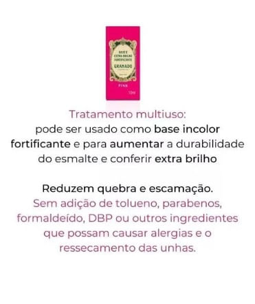 Granado Pink Base e Extra Brilho Fortificante 10ml