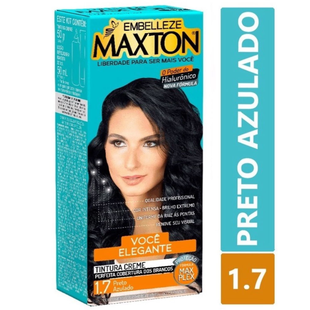 Tintura Maxton Cor:1.7 Preto Azulado
