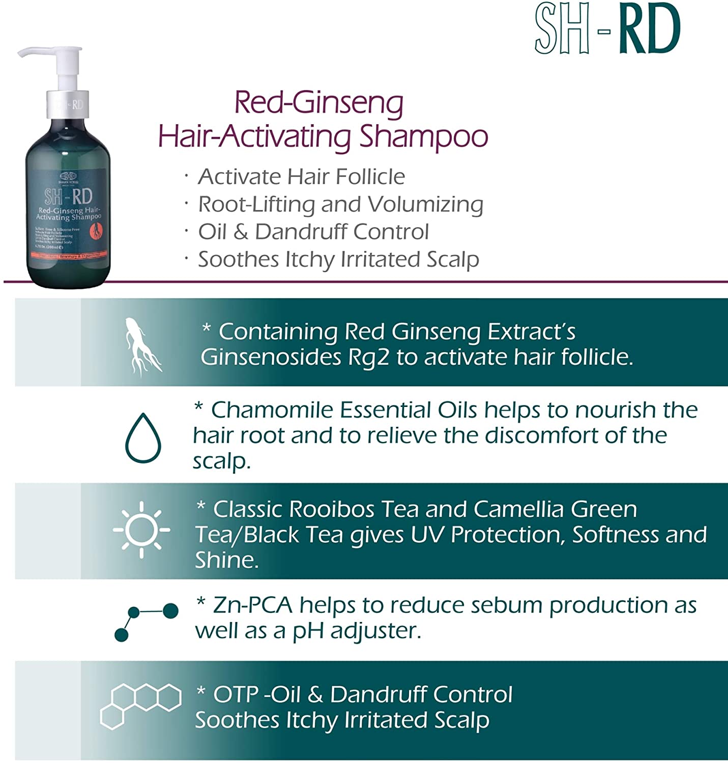 SH-RD RED-GINSENG HAIR-ACTIVATING SHAMPOO 200ML