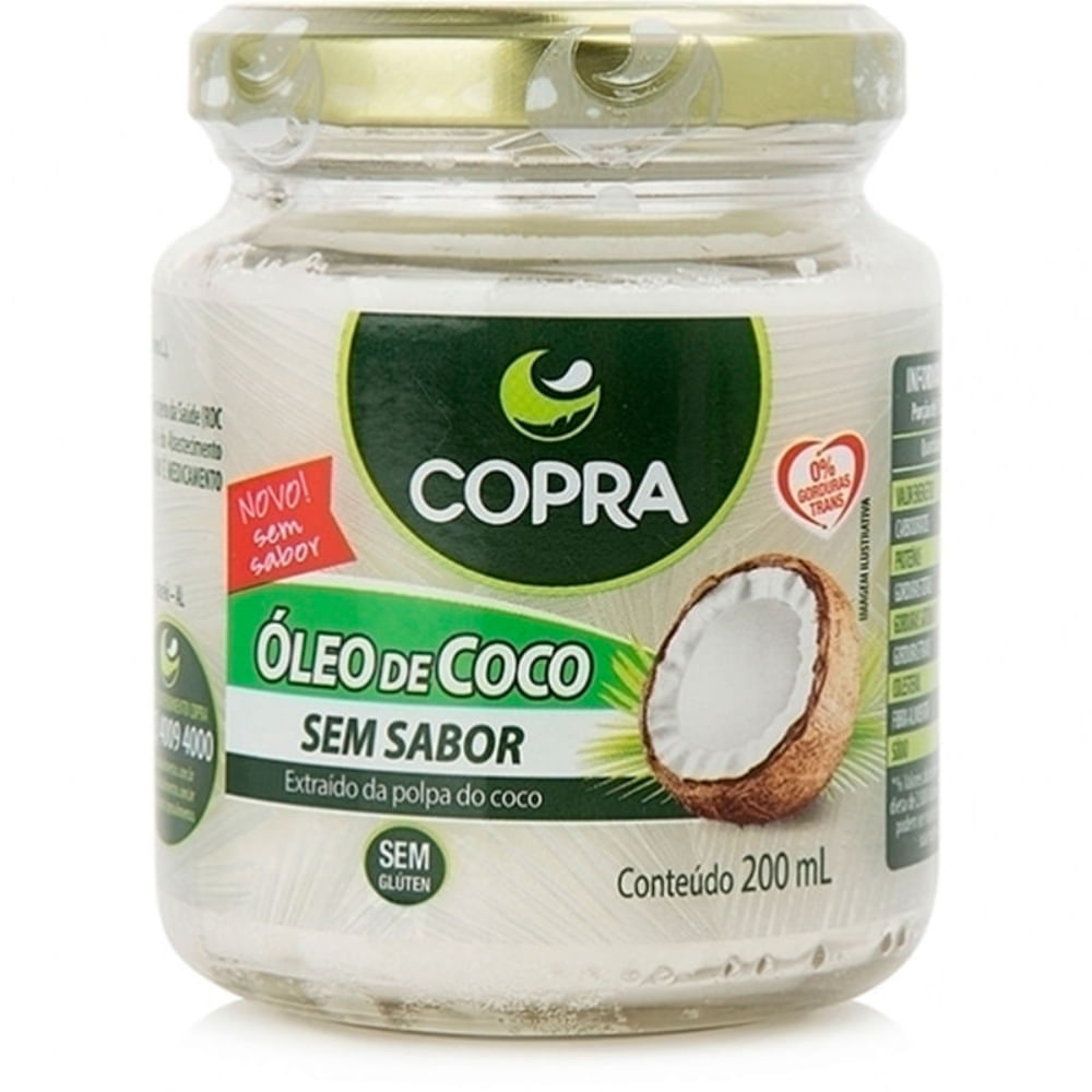 Óleo De Coco Sem Sabor Copra Coco 200ml