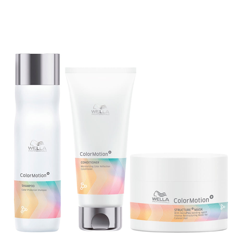Kit Capilar Wella Professional Color Motion - Shampoo 250 ml + Condicionador 200 ml + Máscara 150 ml