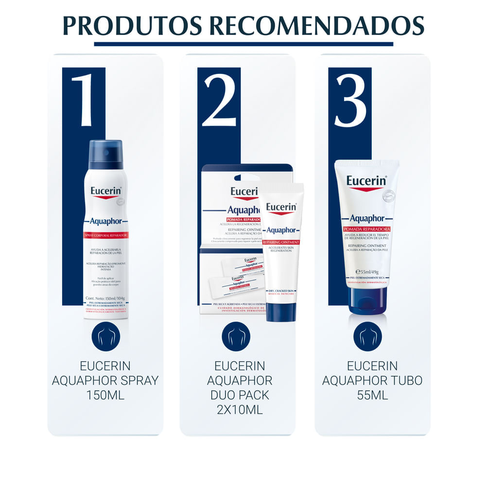 Kit de Pomada Reparadora Eucerin Aquaphor 2 x 9 g