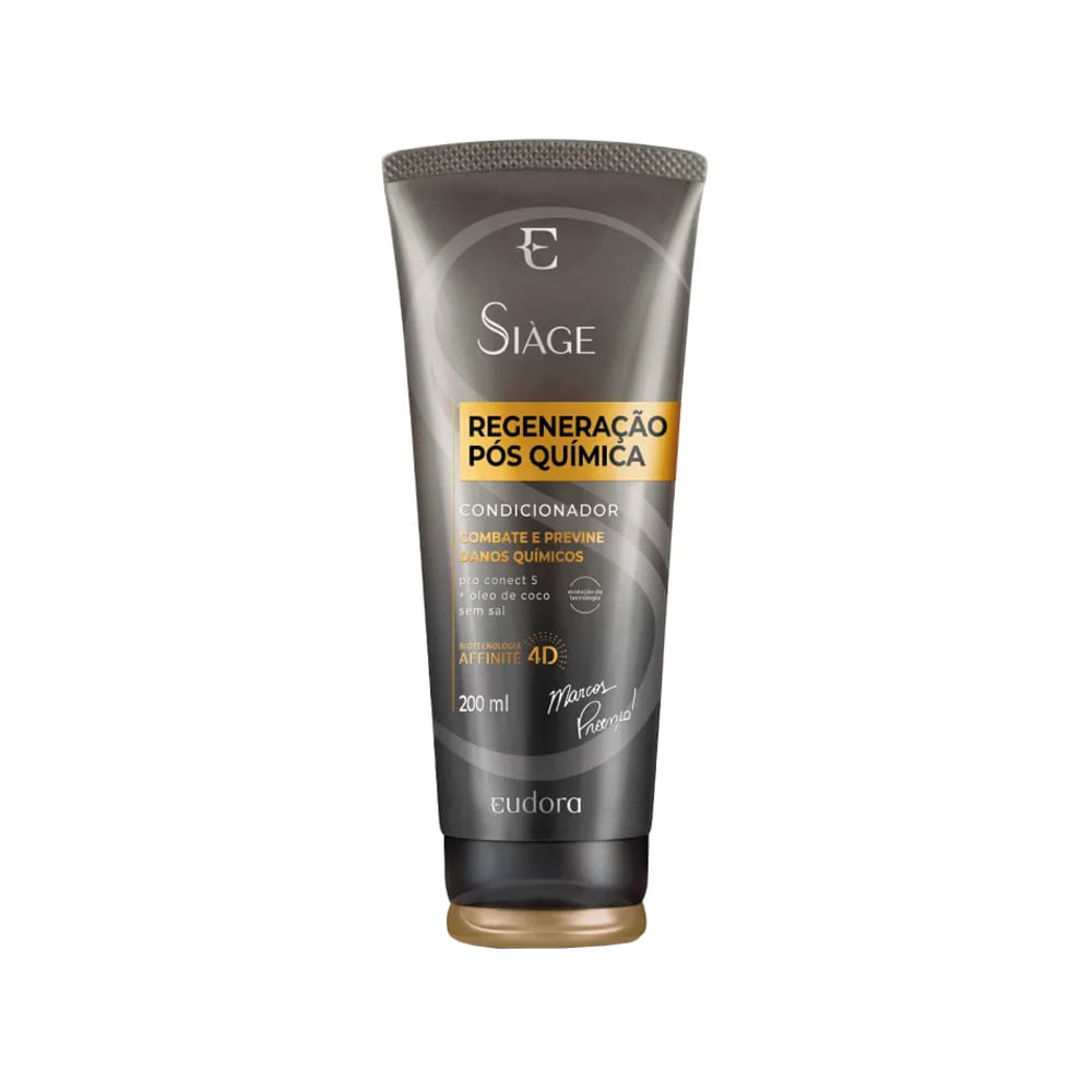 Condicionador Eudora Siàge Regeneração Pós Química 4D 200 ml