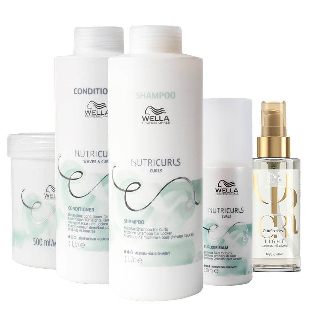 Kit Wella Professionals Nutricurls Light Profissional- 5 Produtos