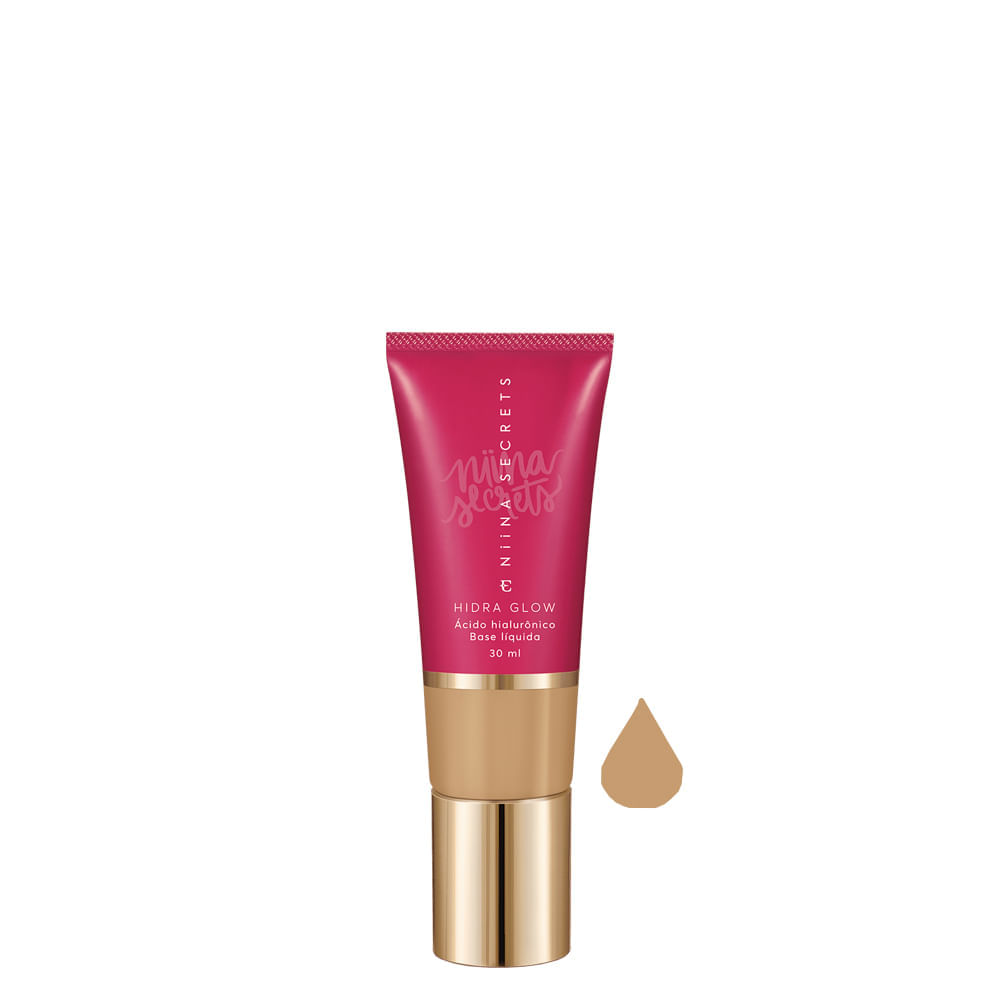 Base Líquida Natural Eudora Niina Secrets Hidra Glow 40 30 Ml