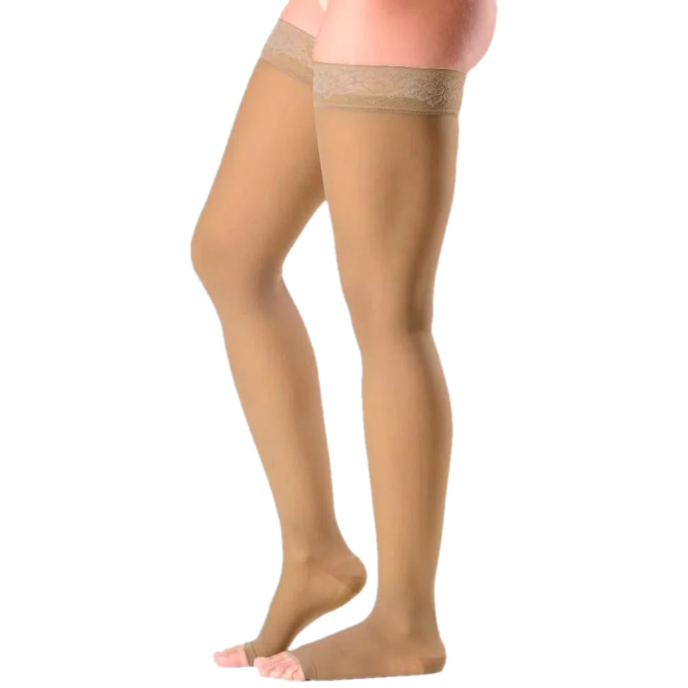 Meia 7/8 Ever Sheer 20-30 Mmhg Aberta Natural Tam P2