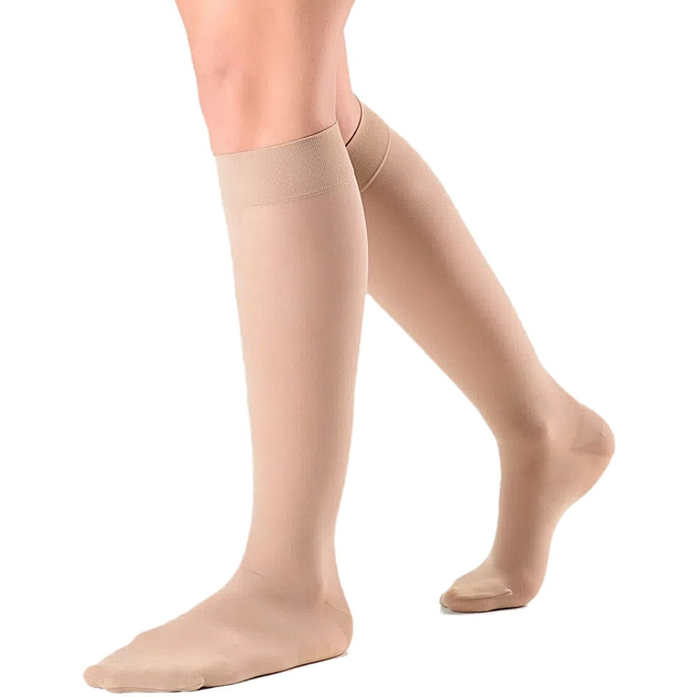 Meia 3/4 Sigvaris Ever Sheer 20-30mmhg Fechada Natural M2