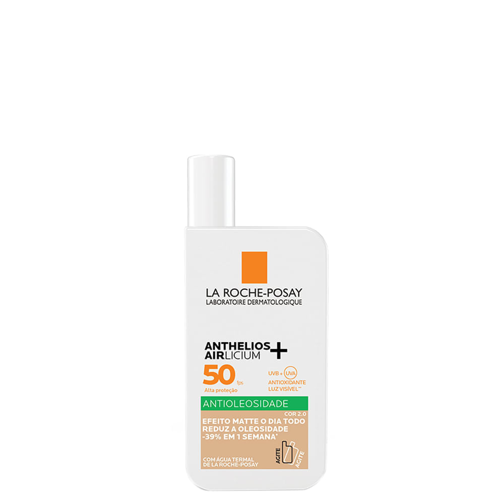 Protetor Solar Facial Antioleosidade La Roche-Posay Anthelios Airlicium FPS 50 Cor 2.0 40ml