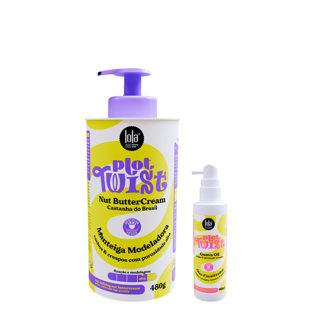Kit Lola Cosmetics Plot Twist Manteiga Modeladora 480g + Óleo Capilar 90ml
