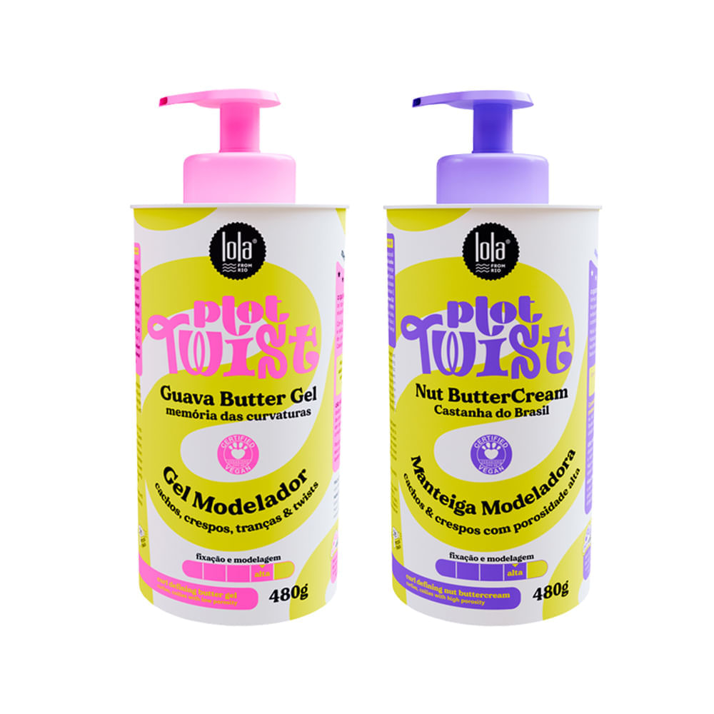 Kit Lola Cosmetics Plot Twist Gel Modelador 480g + Manteiga Modeladora 480g