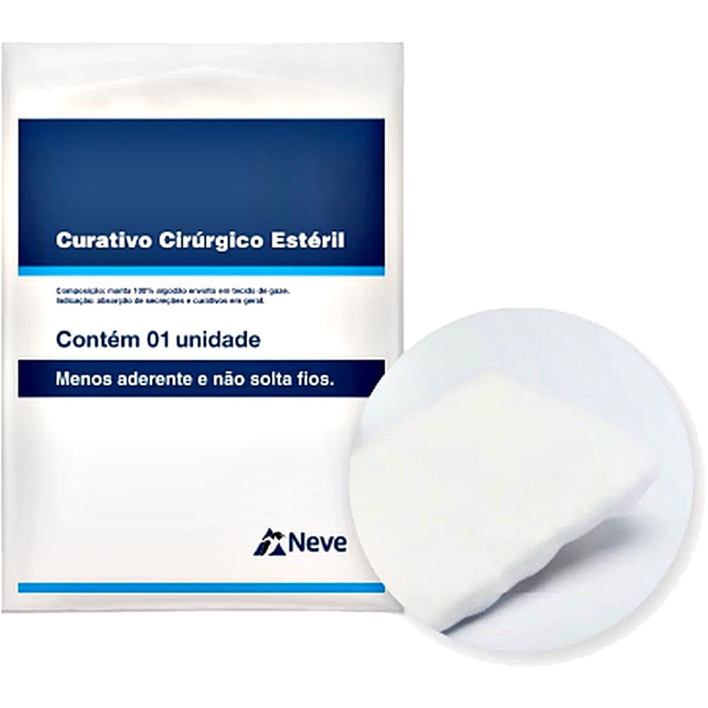 Curativo Cirúrgico Algodonado Estéril Neve - 10x50cm - Unidade