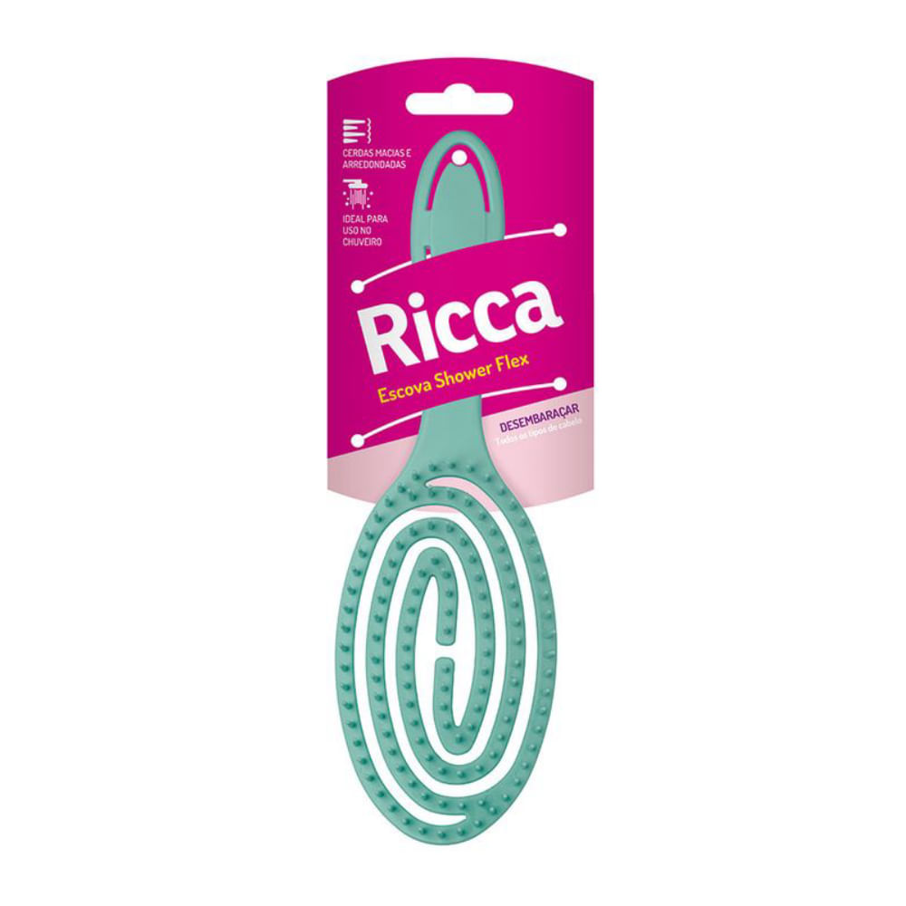 Escova Shower Flex Turquesa Ricca