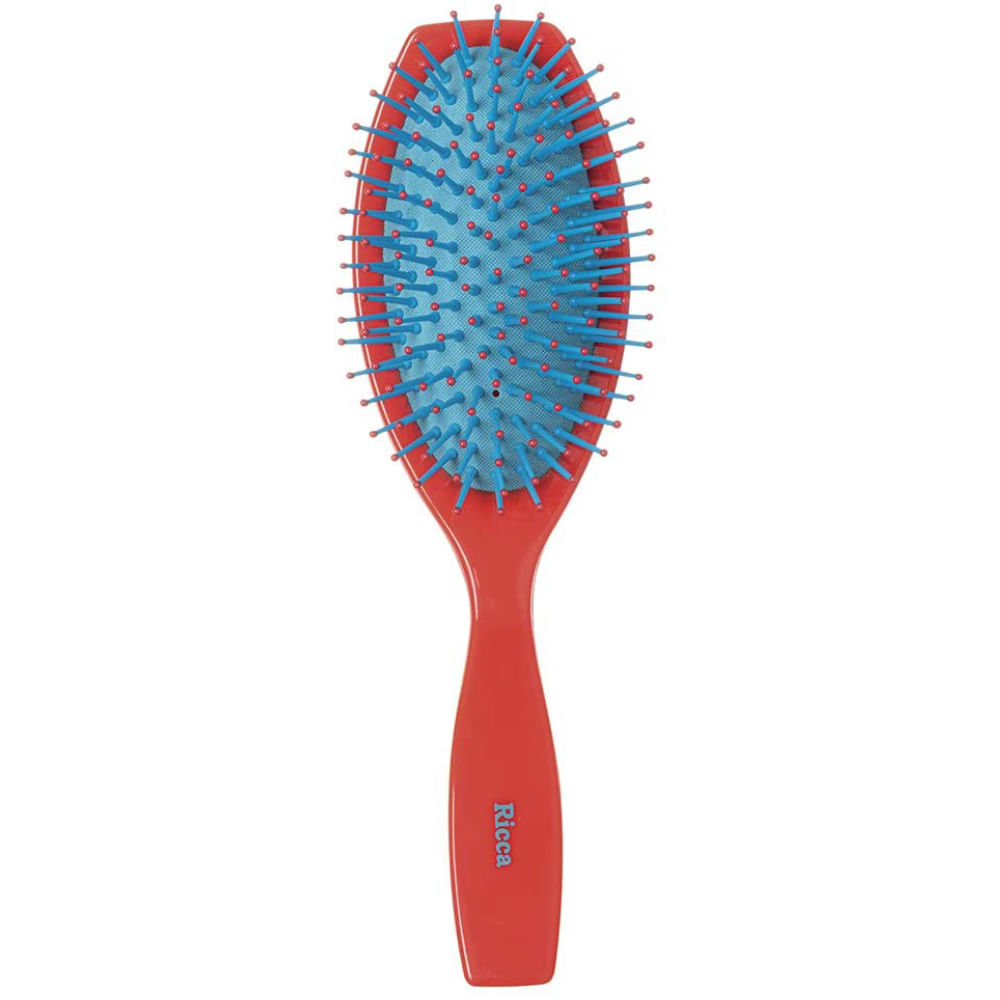 Escova Ricca Cereja Oval Almofadada