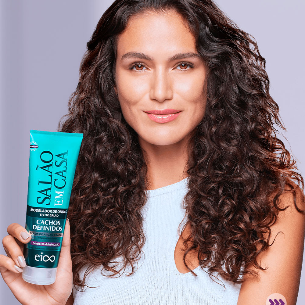 Modelador de Ondas Salão em Casa Cachos Definidos Eico 250ml