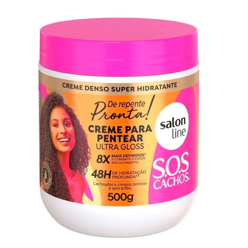 Creme Para Pentear Salon Line S.o.s Cachos Ultra Gloss 500g