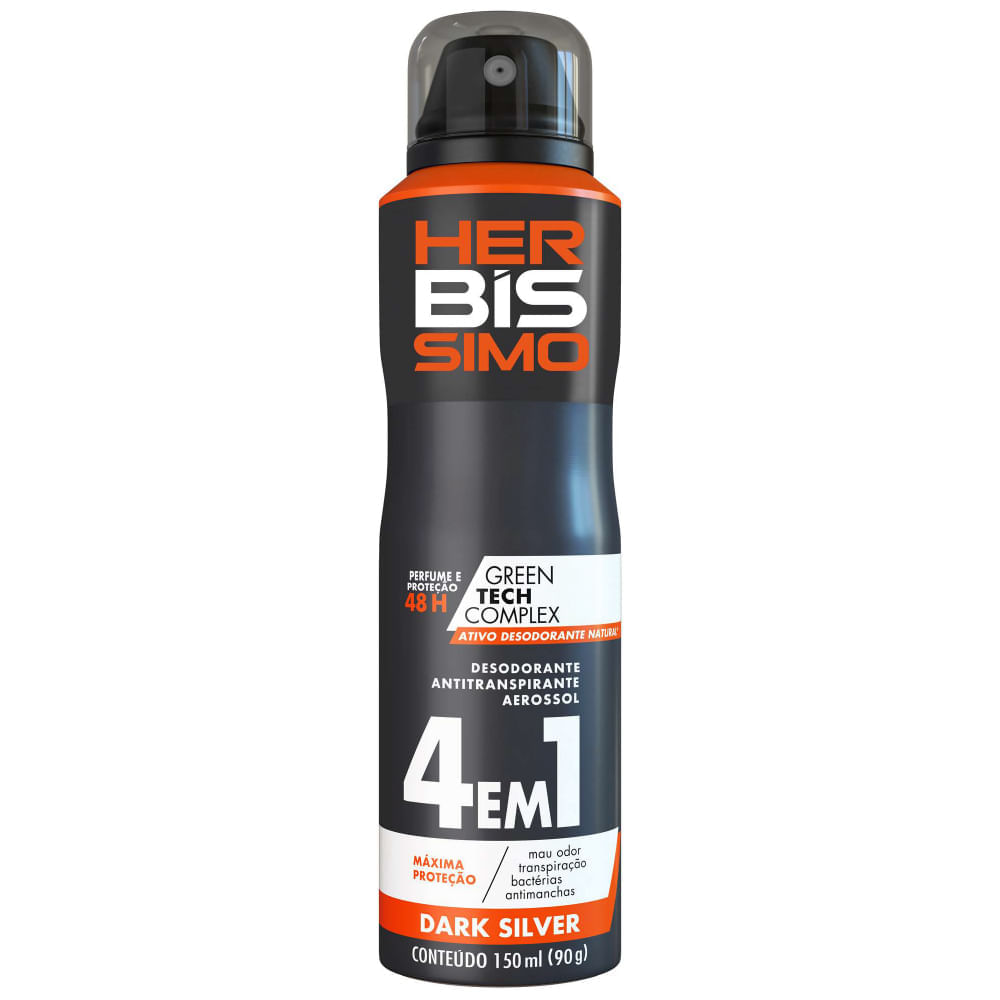 Desodorante Aerosol Herbíssimo Dark Silver 150ml