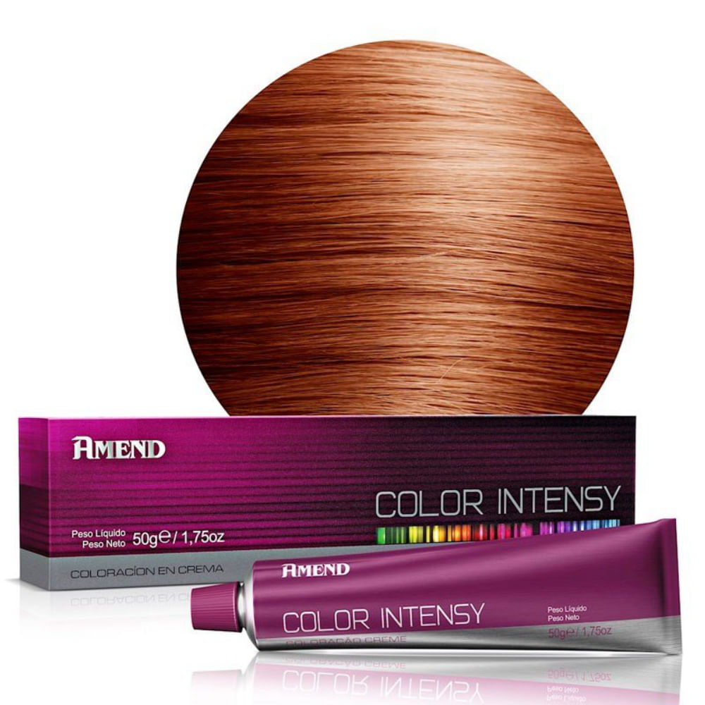 Tintura Amend Color Intensy Louro Médio Acobreado Dourado 7.43 - 50g
