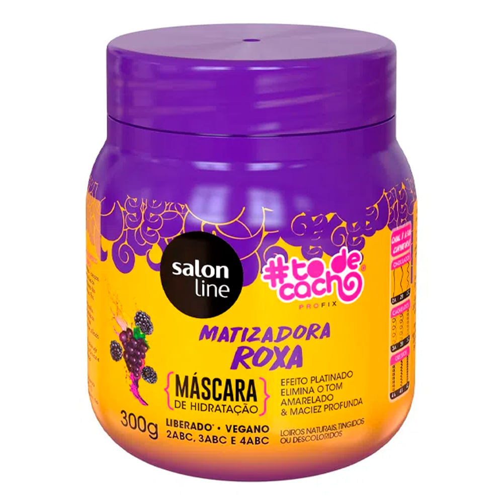 Máscara Capilar Matizadora Salon Line Roxo To De Cacho 300g