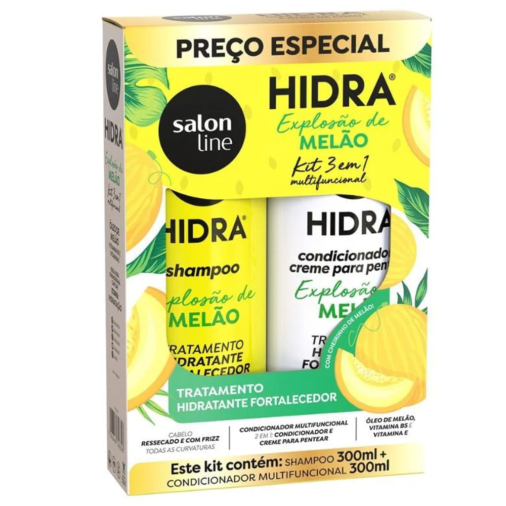 Kit Shampoo E Condicionador Salon Line Hidra Explosão De Melão 300ml