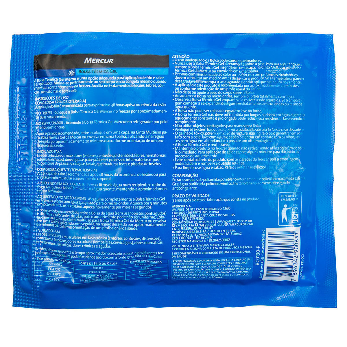 Bolsa Térmica Gel Mercur Tamanho P - unidade