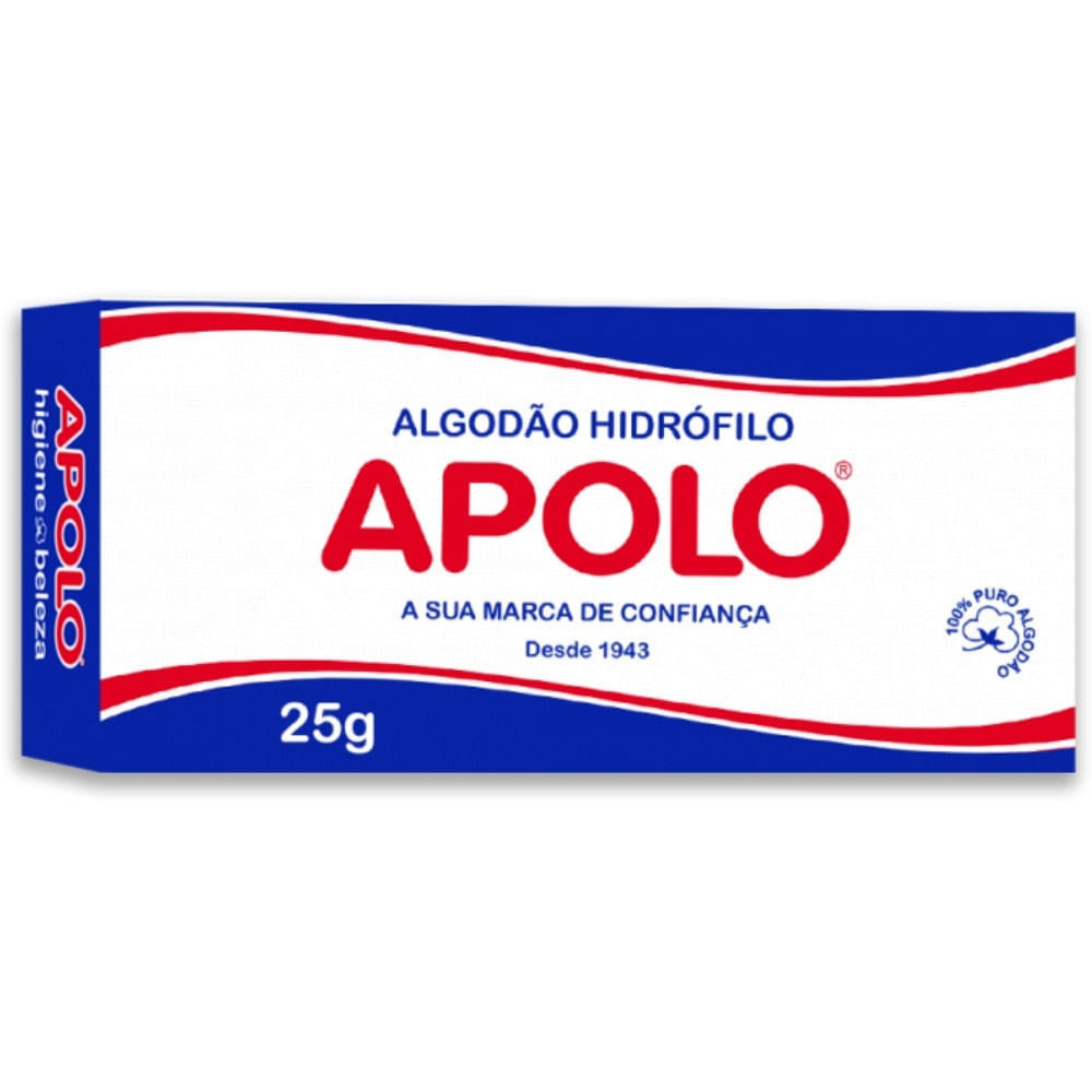 Algodão Hidrófilo Apolo 25g - Unidade