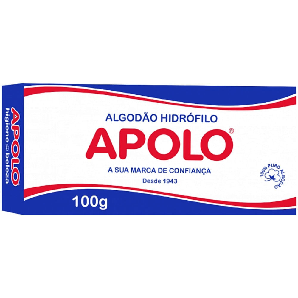 Algodão Hidrófilo Apolo 100g - Unidade