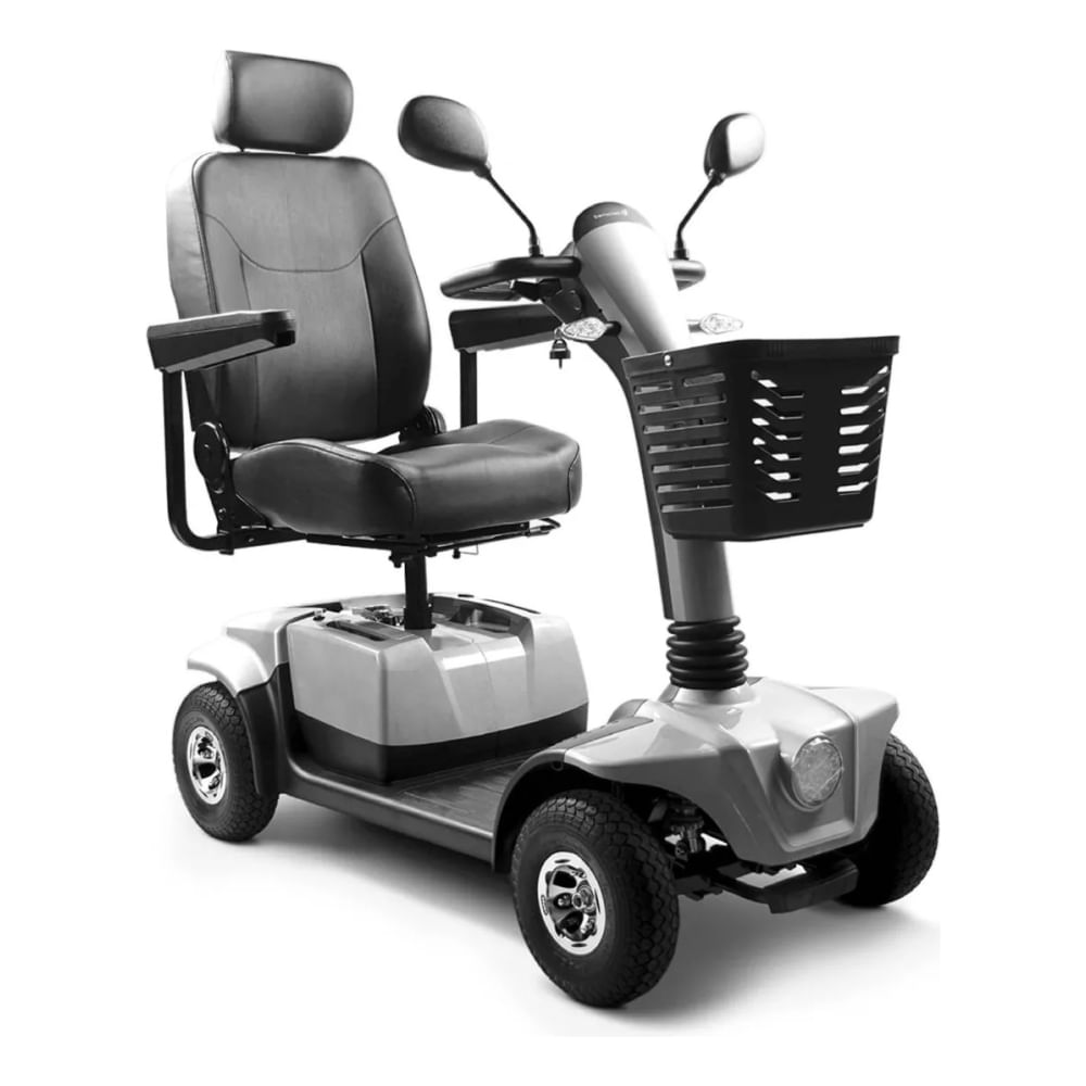 Quadriciclo Scooter Elétrica Para 150 Kg Modelo Cs - Dellamed Prateado