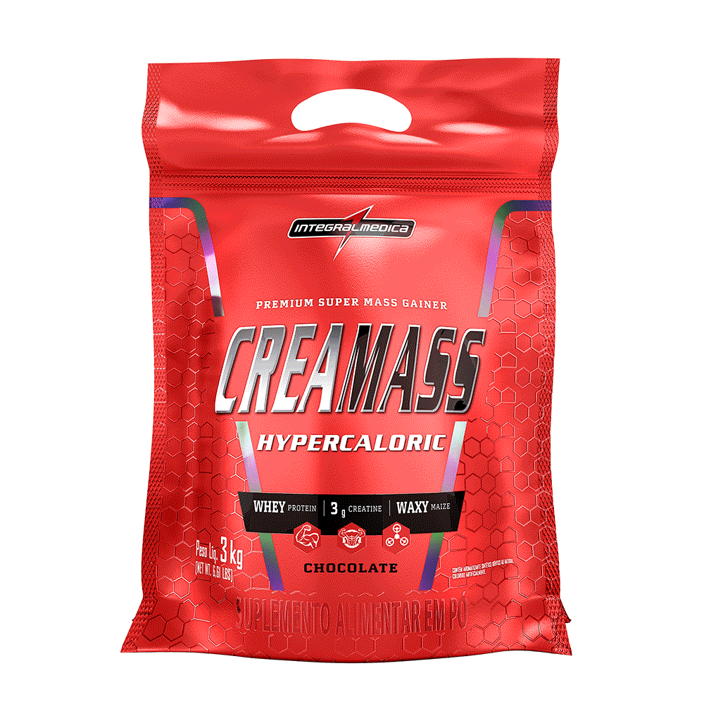 Creamass Hipercalorico com Creatina 3Kg Chocolate