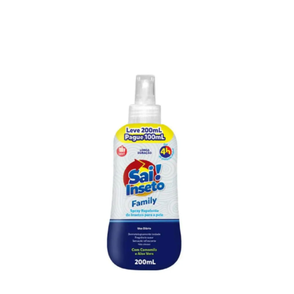 Repelente Sai Inseto Família 4 horas (200ml)  - Nutriex