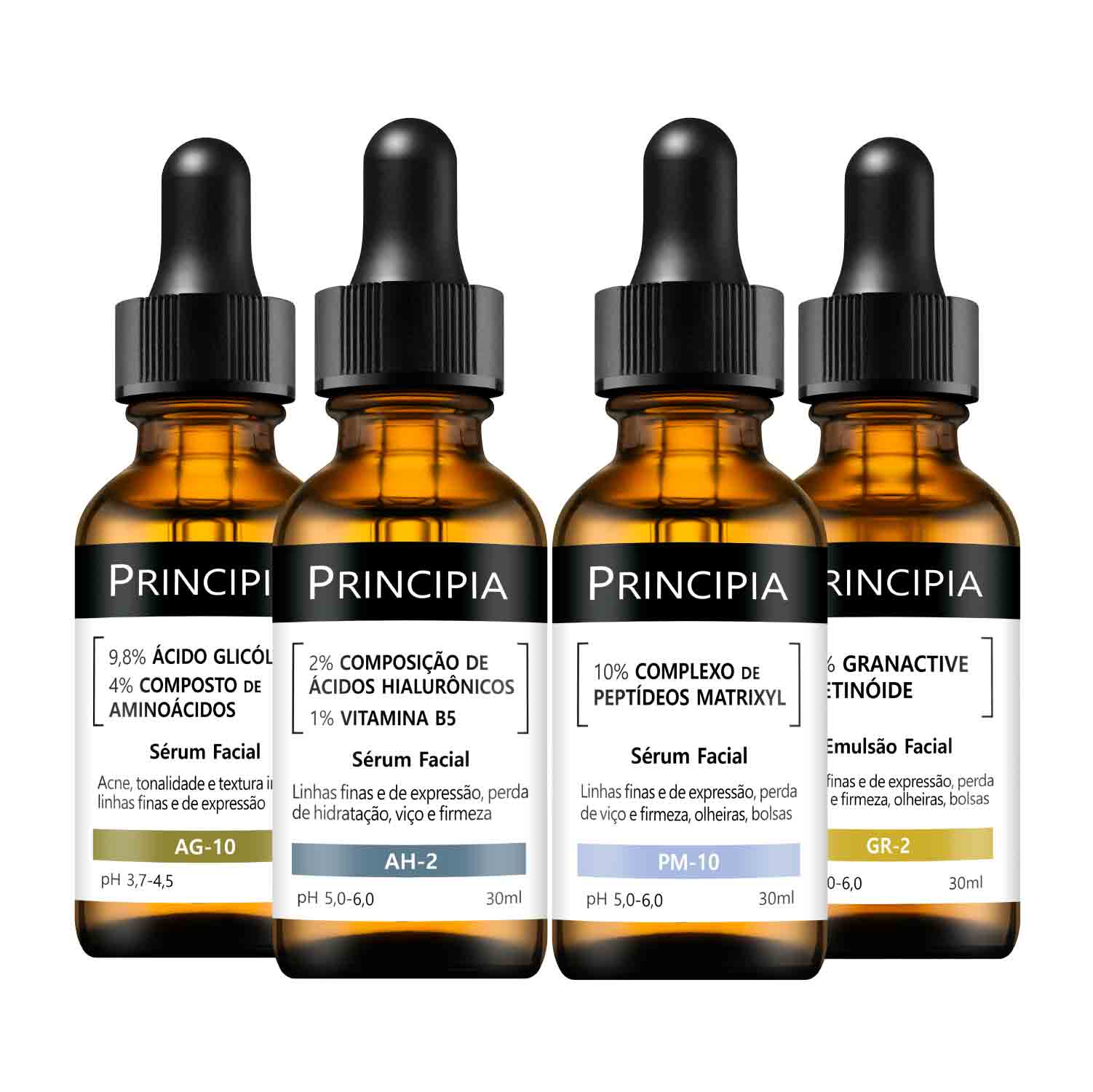 KIT GLICÓLICO + HIALURÔNICOS + PEPTÍDEOS + RETINÓIDE