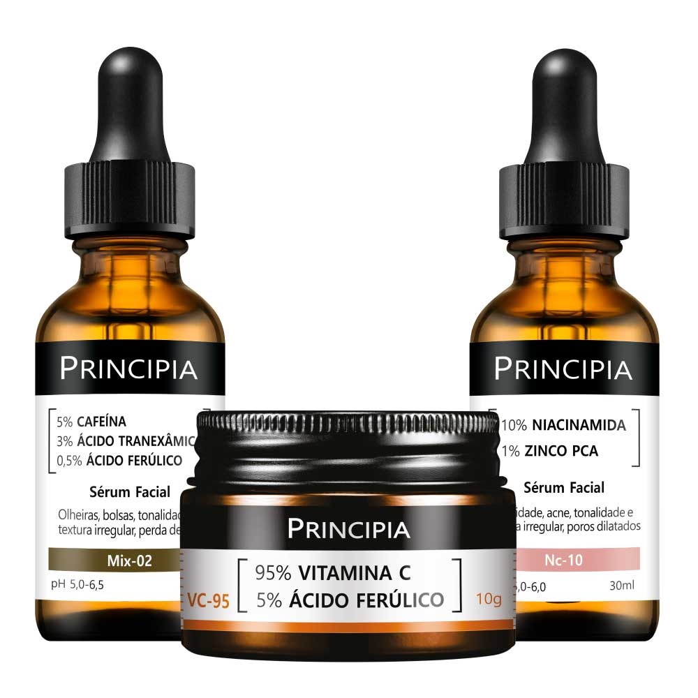 Kit Anti-Manchas Trio Principia Pó VC-95 10g + Sérum AH-2 30ml