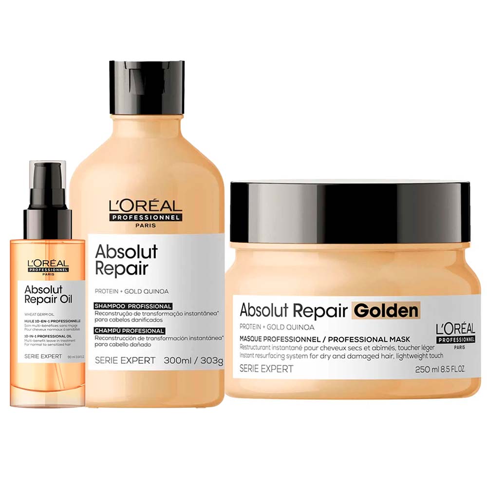 L'oréal Professionnel Absolut Repair Kit Shampo + Máscara Light + Óleo Kit