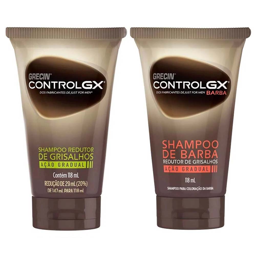Grecin Control Gx Kit - Gx Barba E Bigode + Gx Shampoo Kit