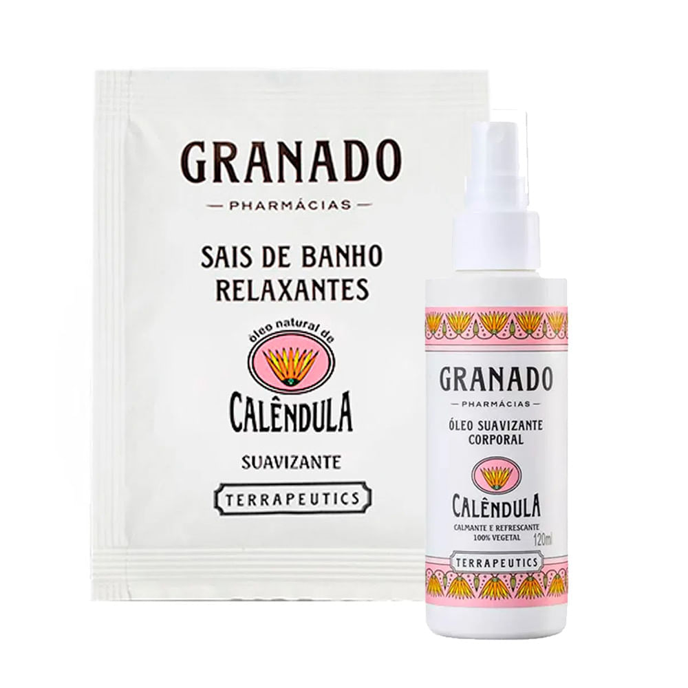 Granado Terrapeutics Calêndula Kit - Sais de Banho + Óleo Corporal Kit