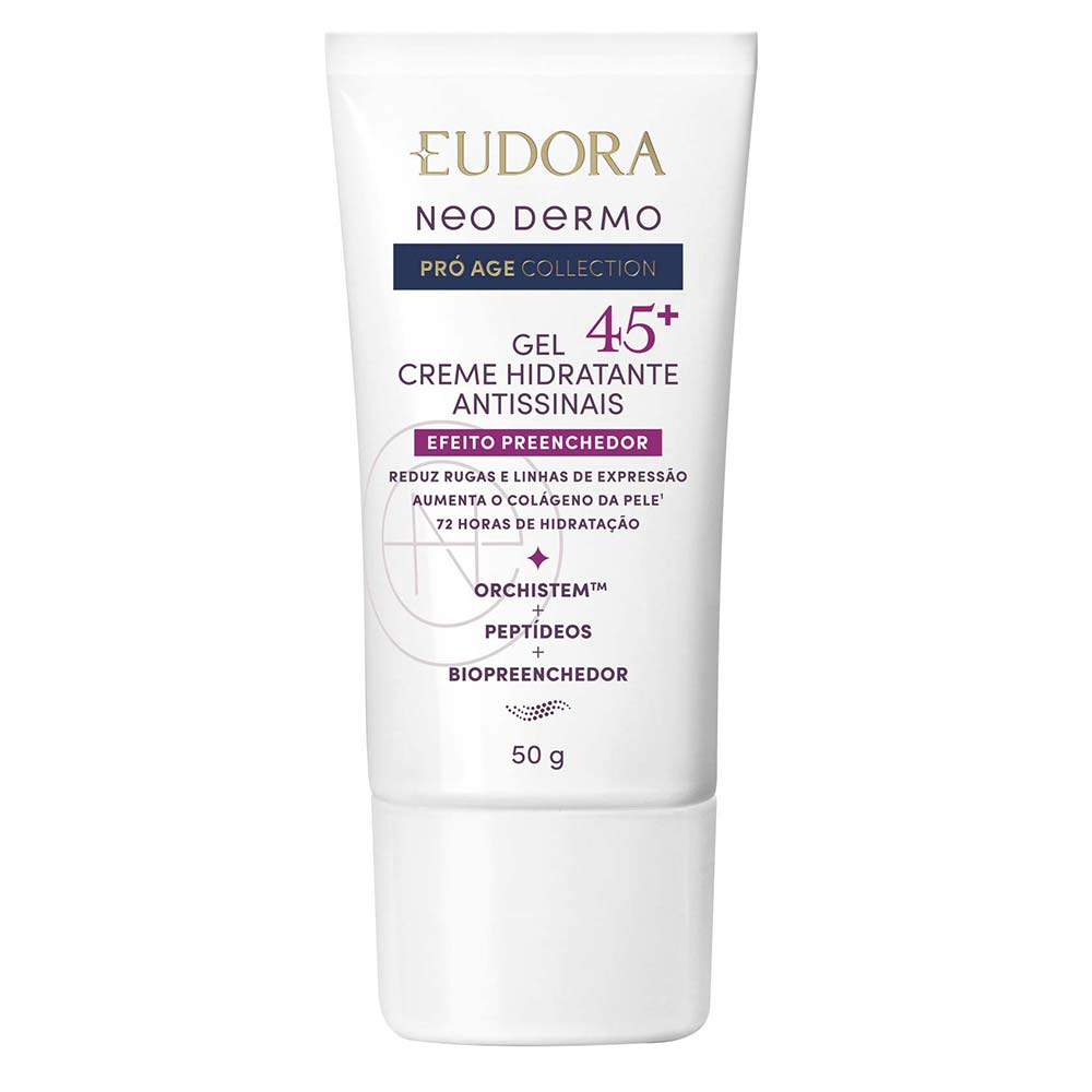 Gel Creme Hidratante Facial Antissinais 45+ Eudora Neo Dermo - Pró Age Collection 50g