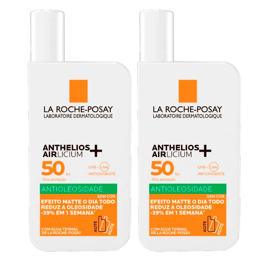 La Roche-Posay Anthelios Airlicium+ Kit com 2 Unidades – Protetor Solar Facial Fluido FPS50 – 40ml Kit