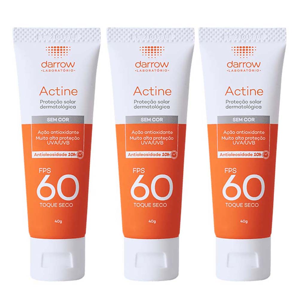 Darrow Actine Kit com 3 Unidades – Protetor Solar FPS30 – 40g Kit