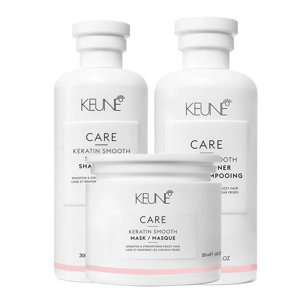 Keune Keratin Smooth Kit Shampoo + Condicionador + Máscara Kit