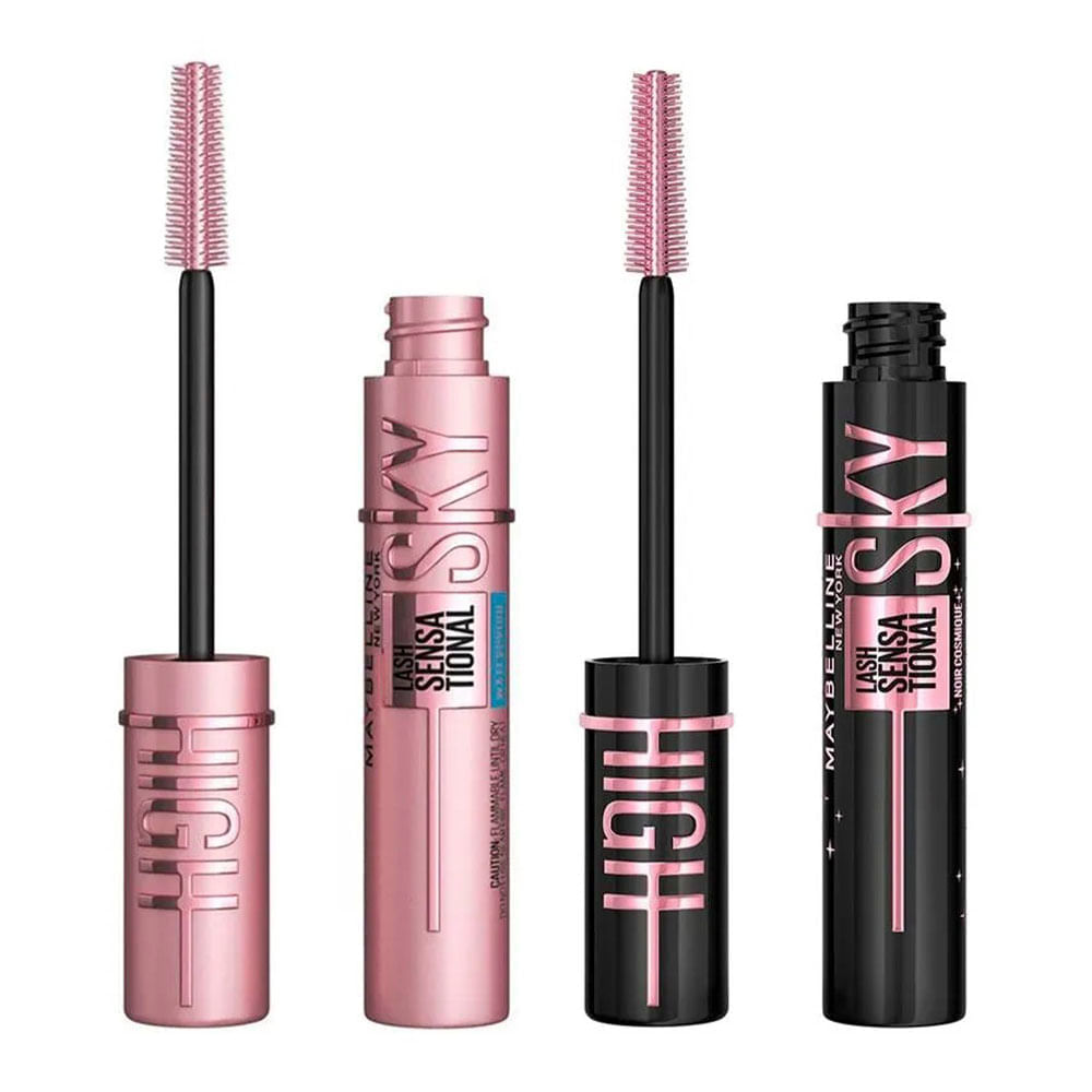 Maybelline Ny Lash Sensational Sky High Kit - Máscara De Cílios À Prova D'água + Máscara De Cílios Cosmic Black Lavável Kit