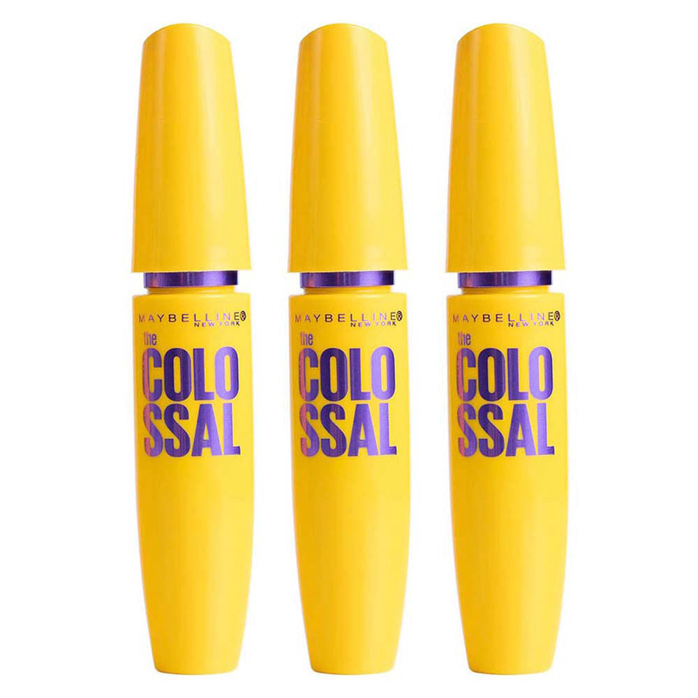 Maybelline Colossal Volum’Express Kit - 3 Máscara para Cílios Lávavel Kit