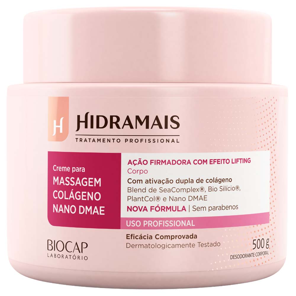 Creme para massagem Hidramais Colágeno Nano DMAE 500g