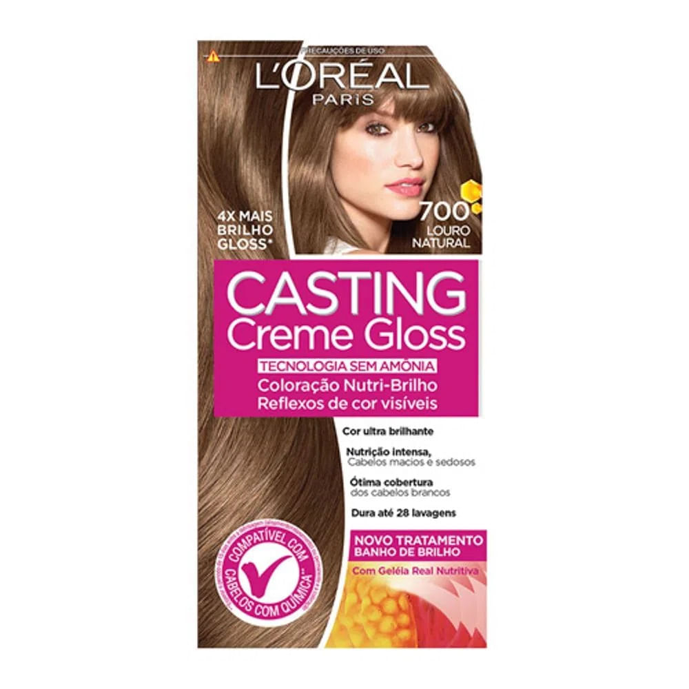L'Oréal Paris Coloração Casting Creme Gloss Kit - 700 Louro Natural Kit