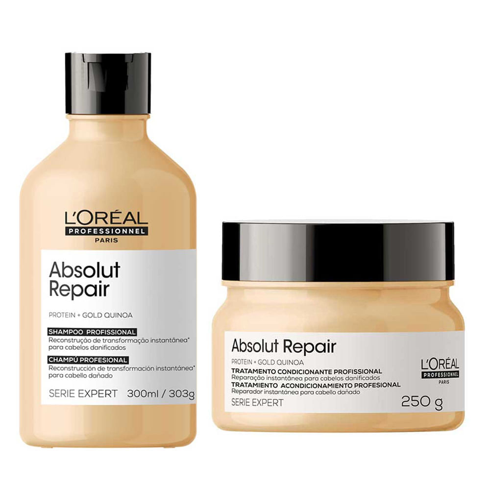 L’oréal Professionnel Absolut Repair Gold Quinoa + Protein Kit - Shampoo + Máscara Kit